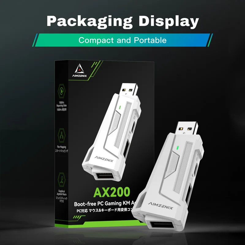 Aimzenix AX200 PC Gaming APEX Converter K&M Converter/محول، تخصيص التطبيق، ضبط المعلمات بشكل جيد بمساعدة الهدف