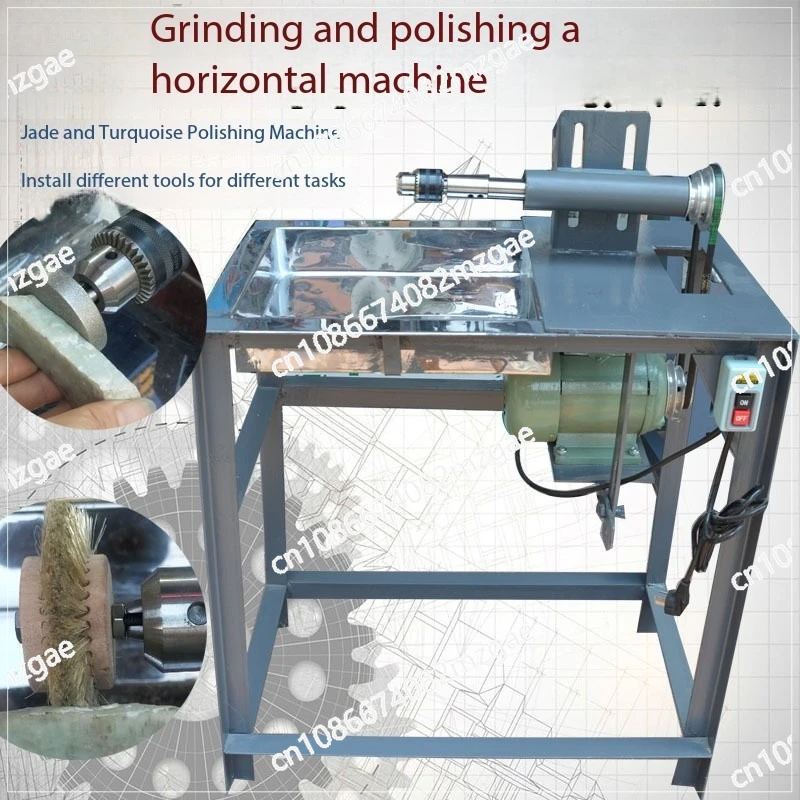 Home Jewelry Making Machine: Compact Horizontal Lathe for Beads & Disc Pendants, Polishes Turquoise, Jade, and Other Gemstones