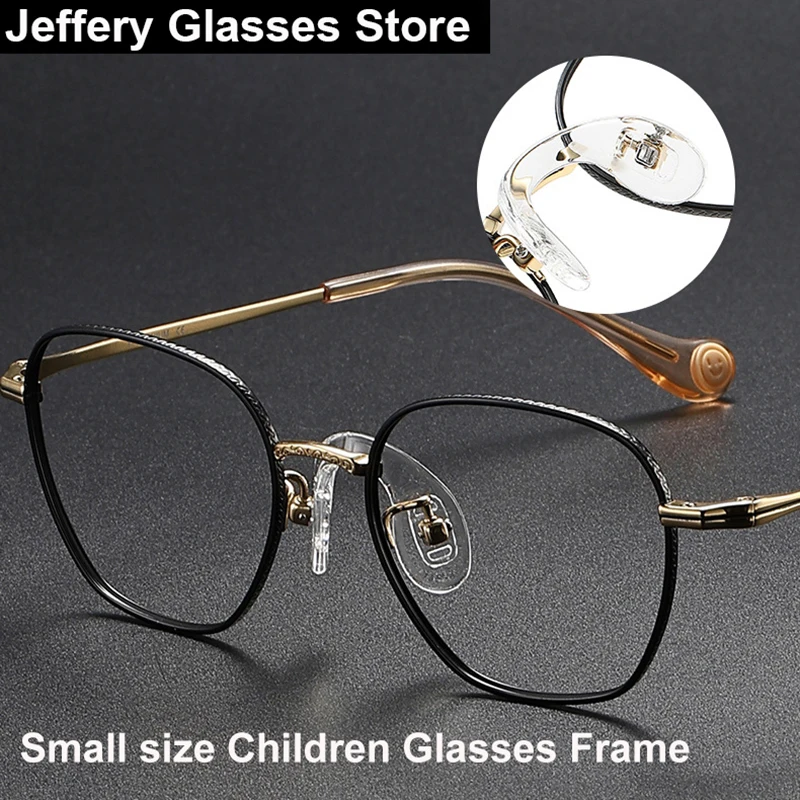 

Fashion Children Titanium Polygon Glasses Frame Ultralight 8.5g Men Women Small Face Optical Prescription Eyeglasses Spectacles