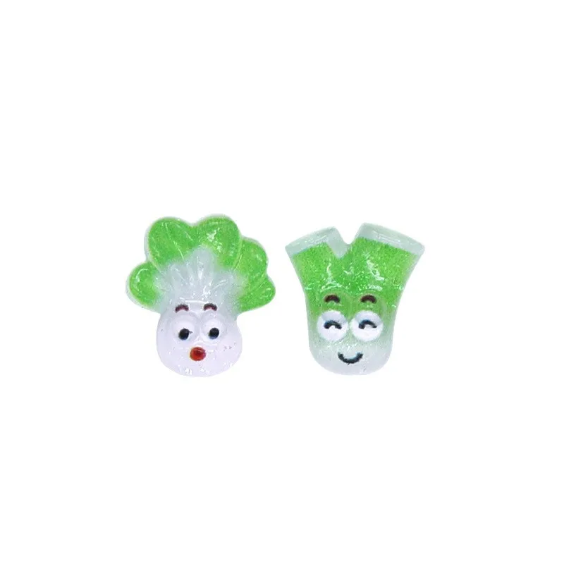 50 Uds. De dijes acrílicos de dibujos animados de frutas y verduras para decoración de uñas, accesorios Kawaii para decoración de uñas, suministros de manicura de diseño F53