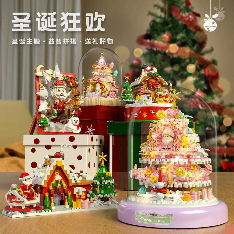 

christmas tree building block Mini Building Blocks Creative Construction Educational Toys for Kids 10 to 12 years old girl gifts