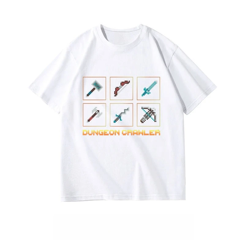 

MC Joint Short Sleeve T-Shirt Men's and Women's Summer Children's Coolie Fear Steve Surrounding on Loose Trend Versatile Top