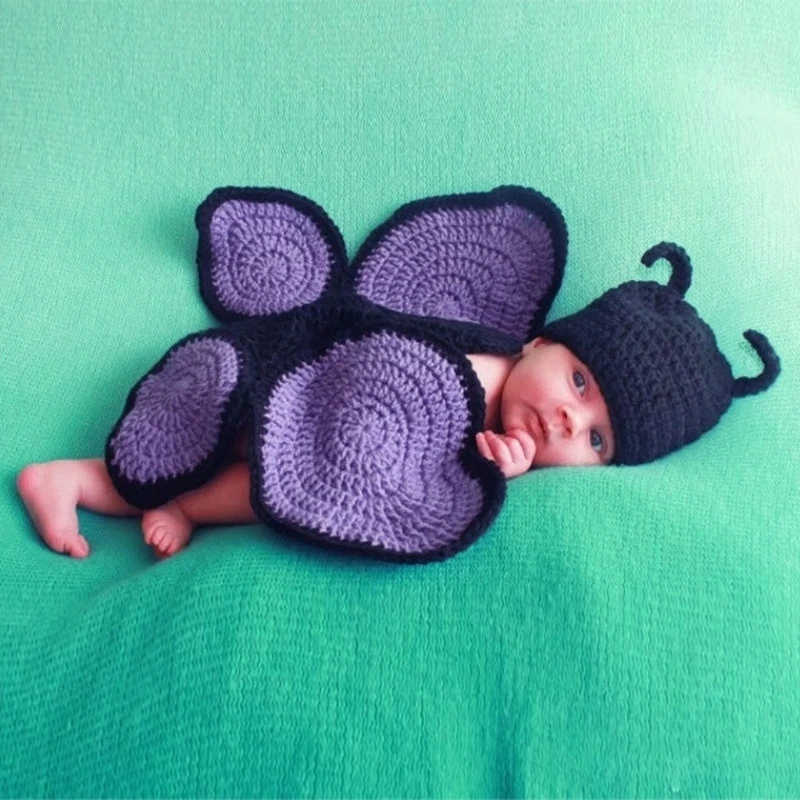 Newborn Baby Butterfly Knit Sweater Set Cotton Comfortable Baby Outfit Upgrades