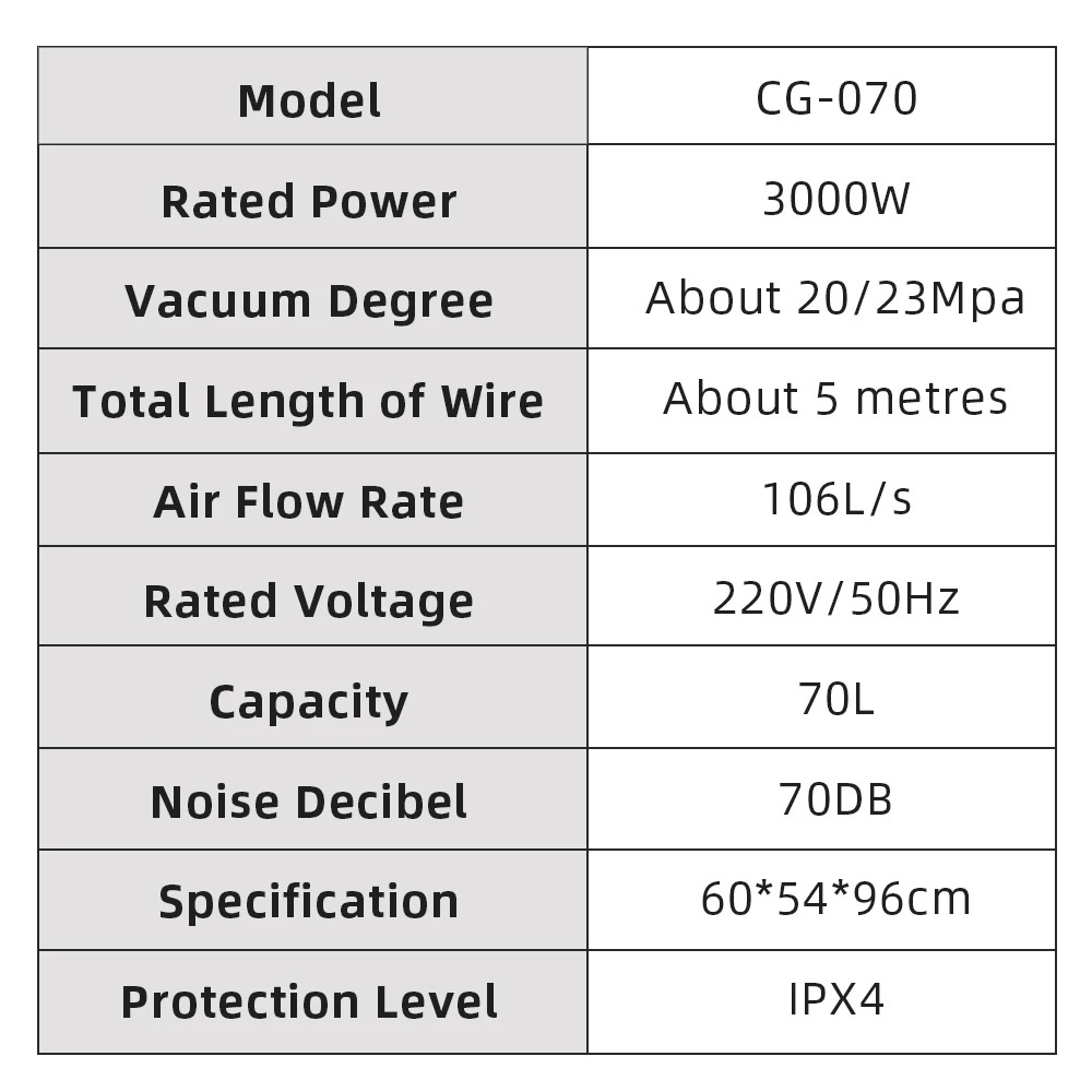 Household Powerful Vacuum Cleaner 2000W Hotel Car Wash Industrial Vacuum Cleaner 70 Litre Suction Pow