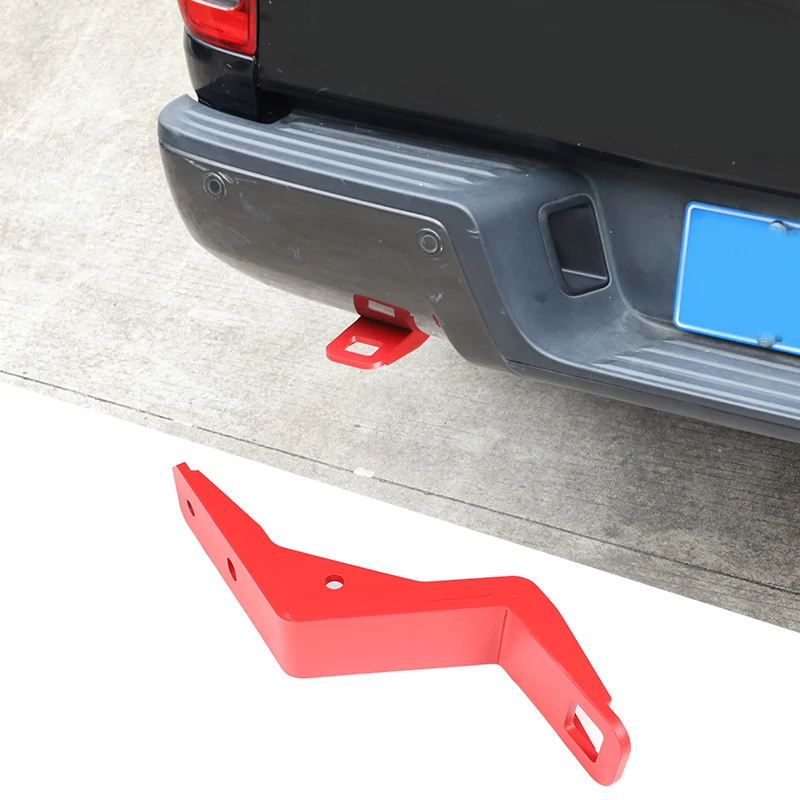 Carbon steel For Ford Ranger Wildtrak 2015-2022 Car Iron Tow Hook Rescue Rear Trailer Hook Metal Red Cover Accessories