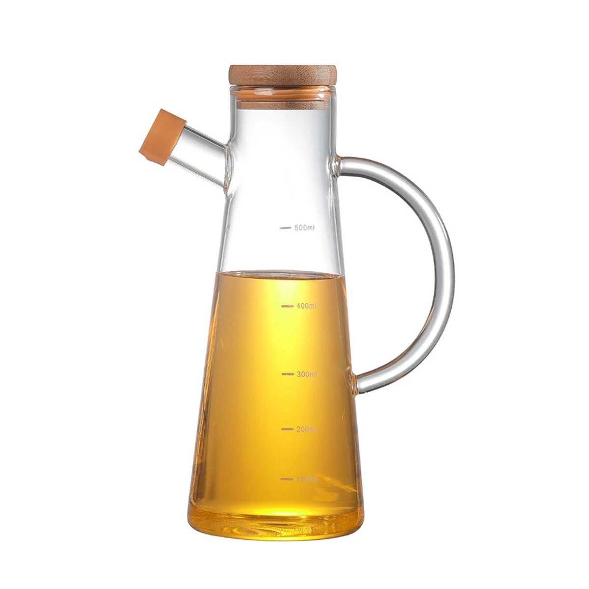 

Glass Oil Pot with Scale Transparent Thickened Portable Leak Proof Vinegar Bottle Dispenser Storage Kitchen Tool Oil Bottle