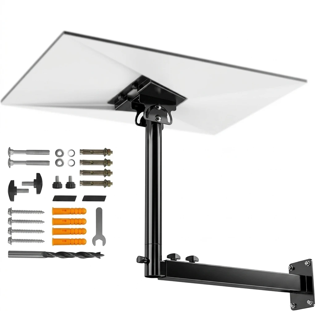 For Starlink Gen 3 Adjustable Wall Mount Telescoping Support Arm, Rustproof & Weatherproof for Concrete Wood Walls, Easy Install