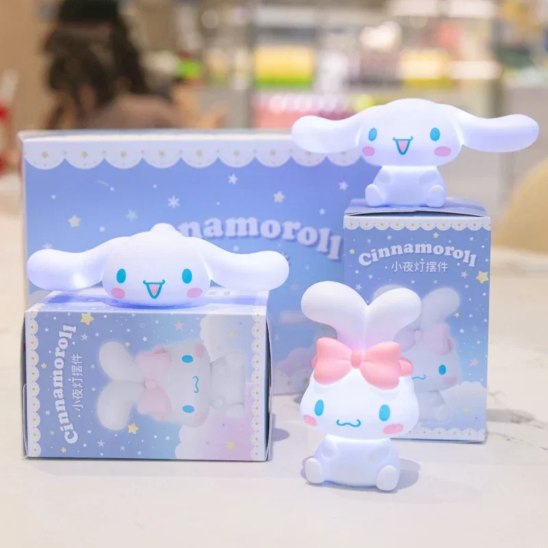 

Милый Sanrio Cinnamoroll, Милая Ночная фотография, модель украшения, милый Коричный прикроватный столик, серия ламп, подарки для девочек