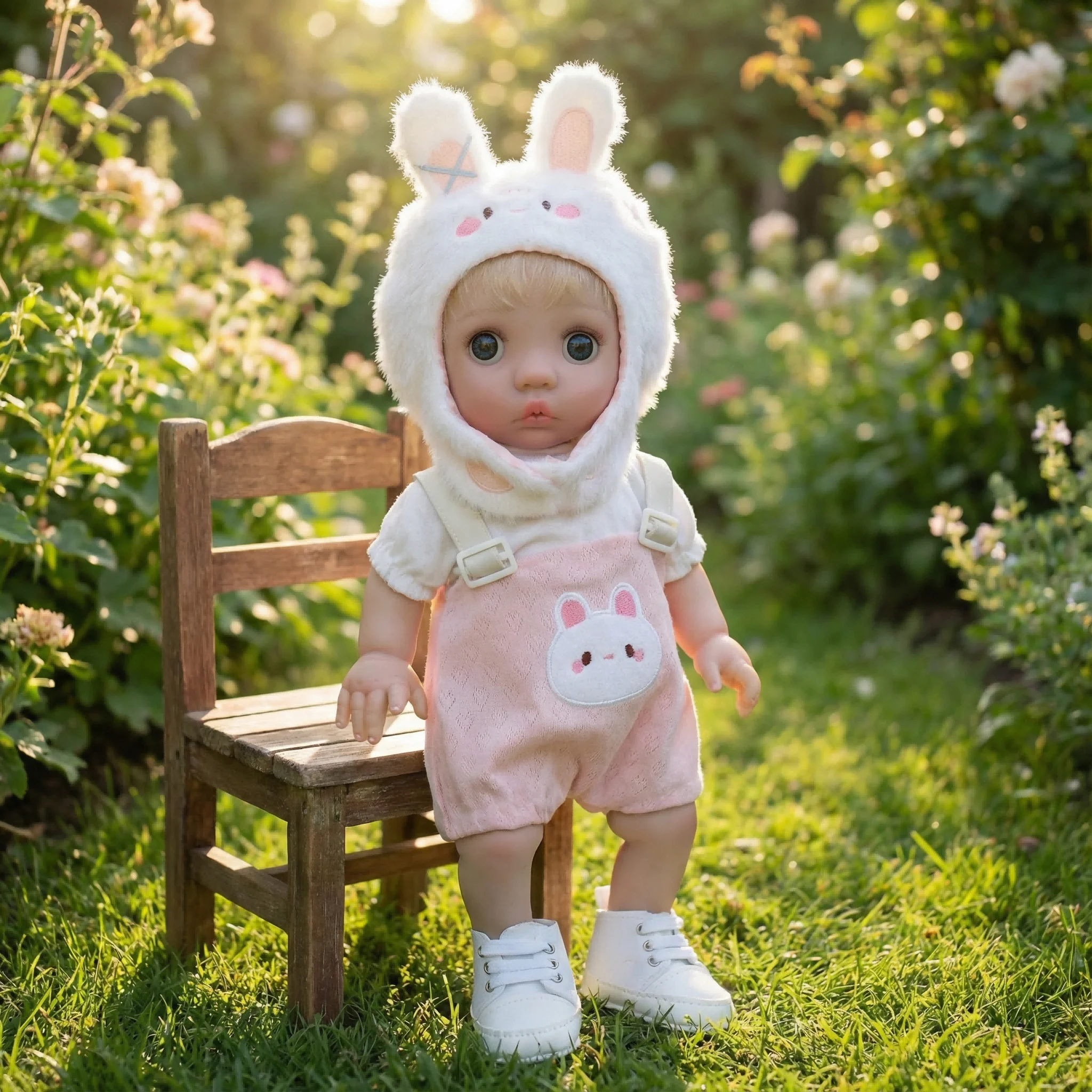 

NPK 16inch Lifelike Peeka Doll Handmade Full Body Soft Touch Detailed Painting Cute Collectible Baby Toy