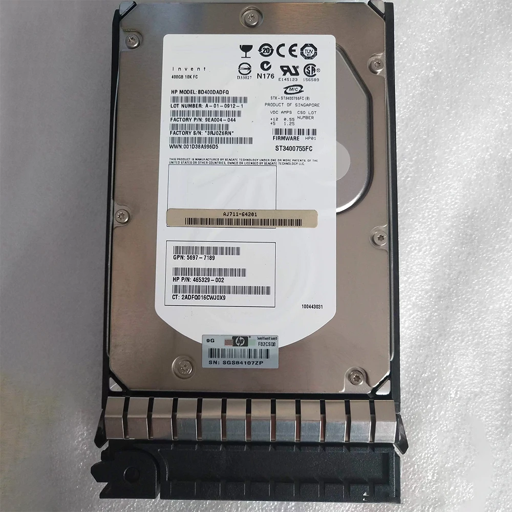 For HP AJ711A  AJ711B 400G 10K FC HDD EVA4000 466277-001 Hard Disk