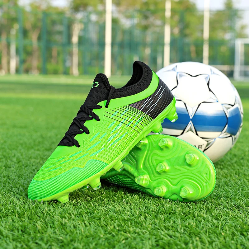 Soccer Shoes Original Men Football Boots Child Studded Boots Soccer Tennis Shoes Non-slip Training Sneakers Turf Futsal Trainers