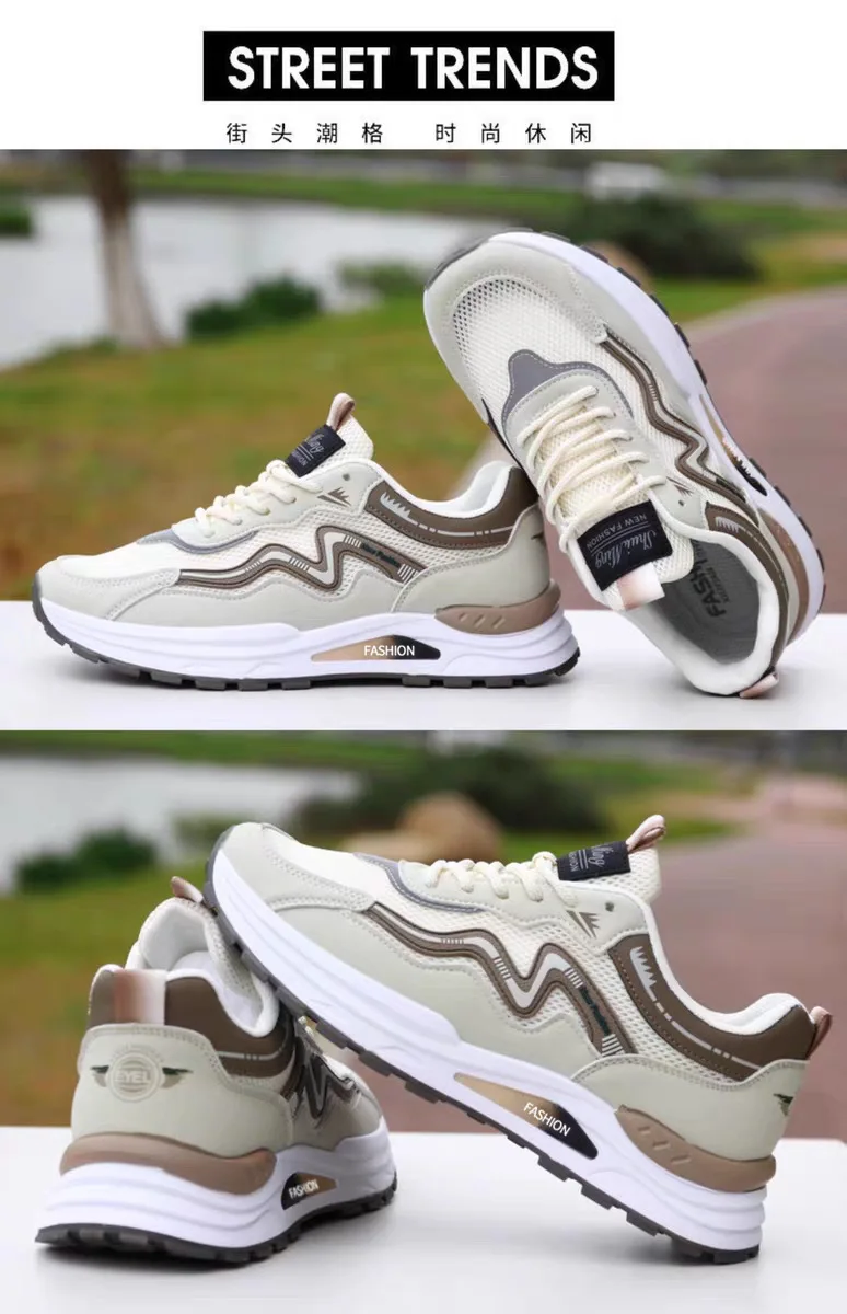 Men's Anti Slip Soft Hollow Breathable Mesh Casual Running Shoes 2026 New Teen Daily Streetwear Footwear