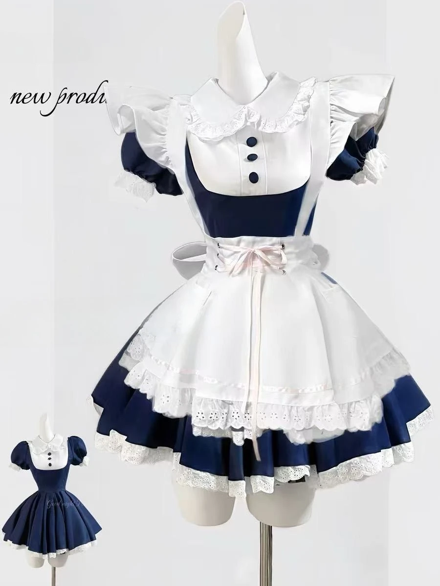ゴシックブラックロリータ3ピースドレスセット スリムフィット カワイイロリータドレス レディース ヴィンテージ 新作 半袖 原宿系 韓国ファッション