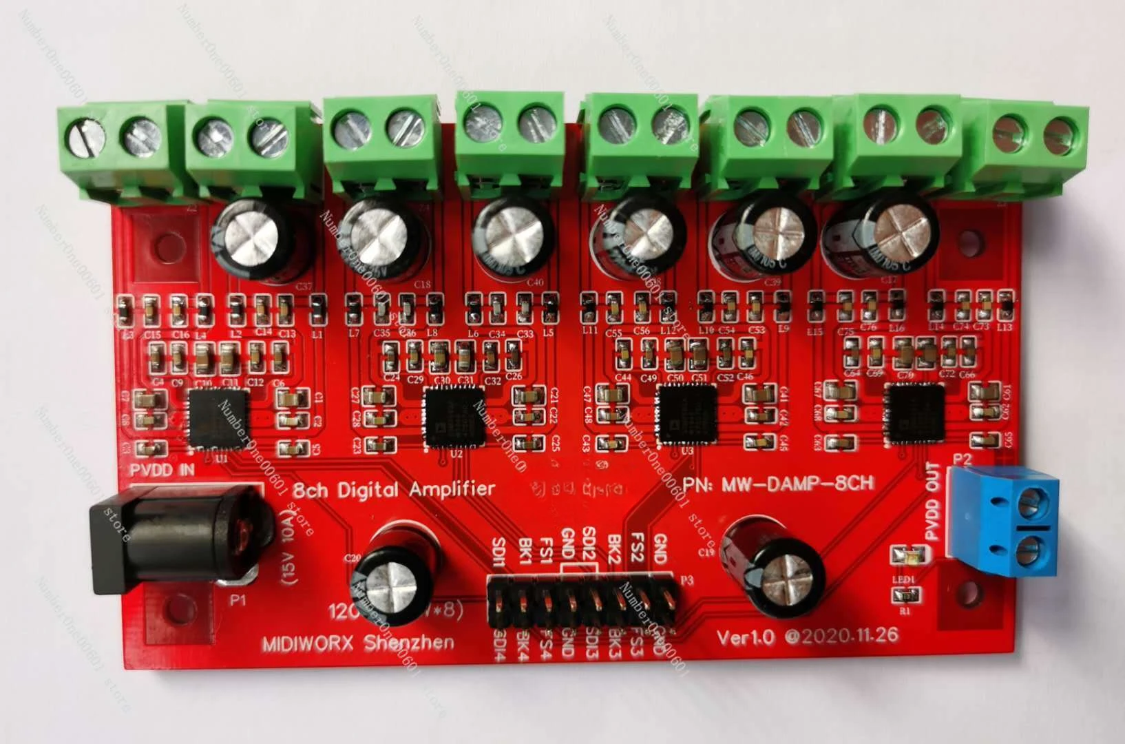 50W/150W/200W Class D Digital Amplifier Board (1/2/4/8 Channels) for SSM3582