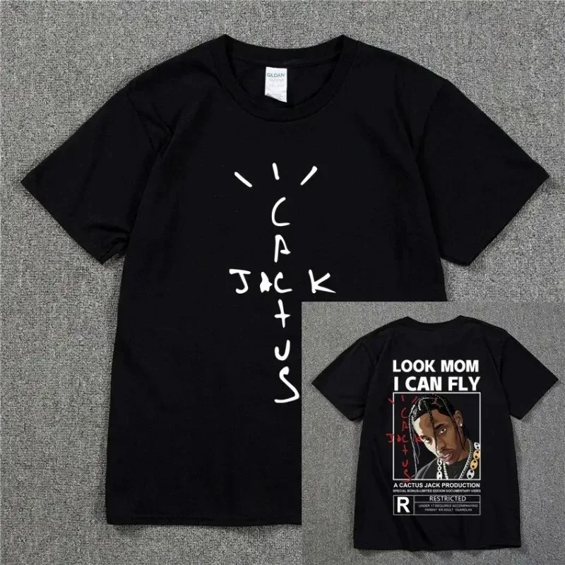 New 2026 Men Rapper Cactus Jack Music Printed Cotton T-shirt Men's Summer Casual Top Short Sleeve Classic Male Women Tee