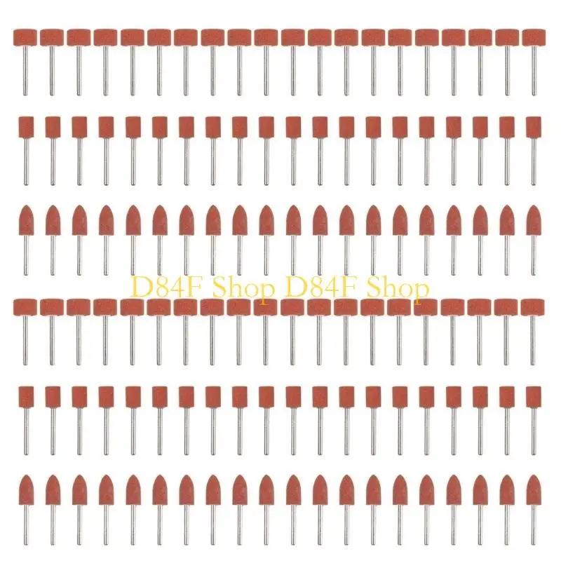 D84F 120Pieces Sanding Bit for Rotary Tool Grinding Stone Sanding Drill Bit with 1/8