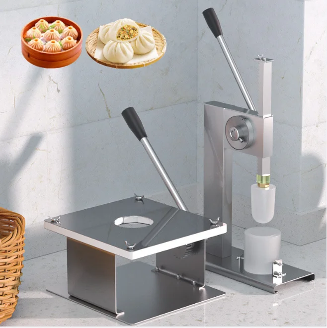 Manual Hand Made Tabletop Small Grain Product Stainless Steel Steamed Bun Baozi Momo Maker Cutting Moulding Making Machine Mini