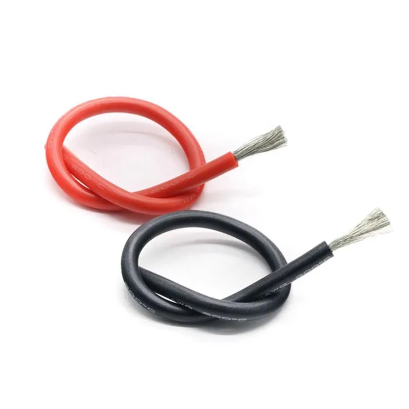 10AWG Soft Silicone Wire Reb Black 5 meters Ultra High Temperature Flexible Copper Heat-resistant Cable Battery DIY Accessories