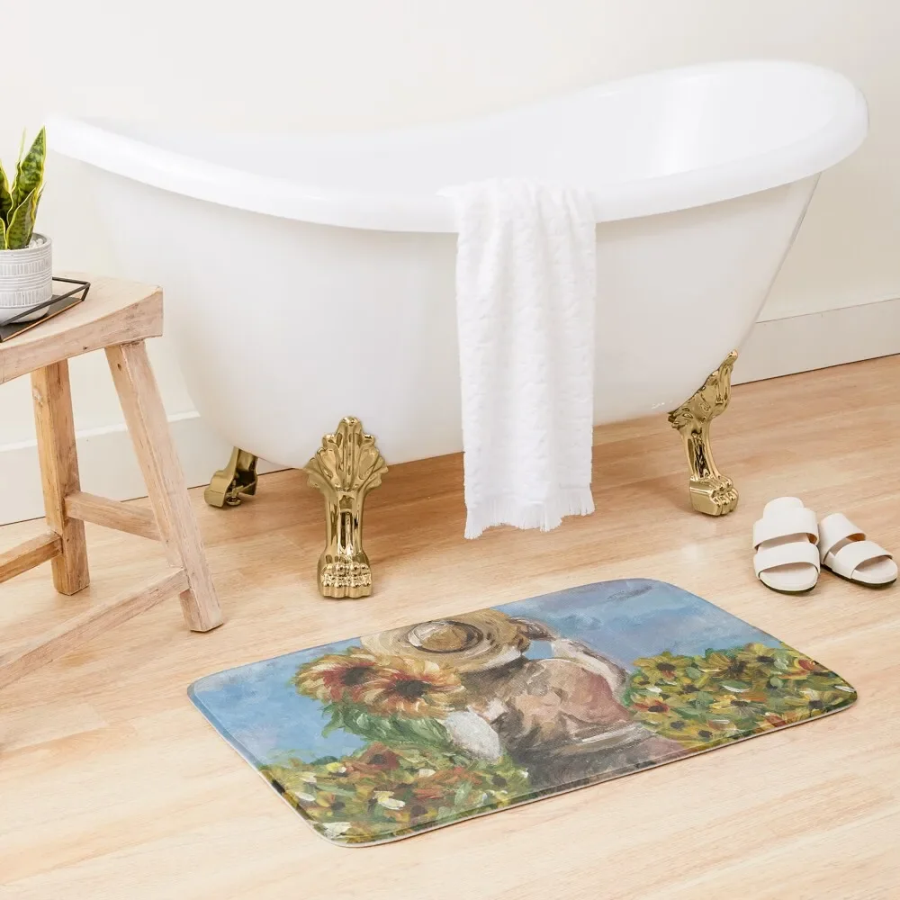 

Sunflower Girl Bath Mat Bath Room Acessories Bath Accessories Mat