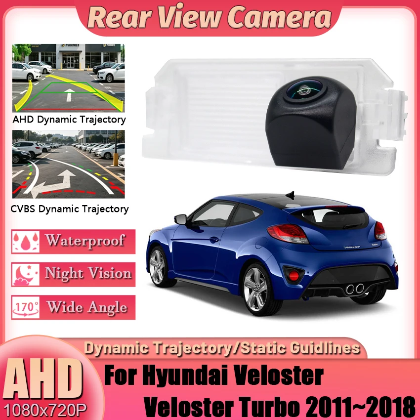 CCD HD AHD 170° Fisheye Rear View Camera For Hyundai Veloster/Veloster Turbo 2011 2012 2013 2014 2015 2016 2017 2018 Car Monitor