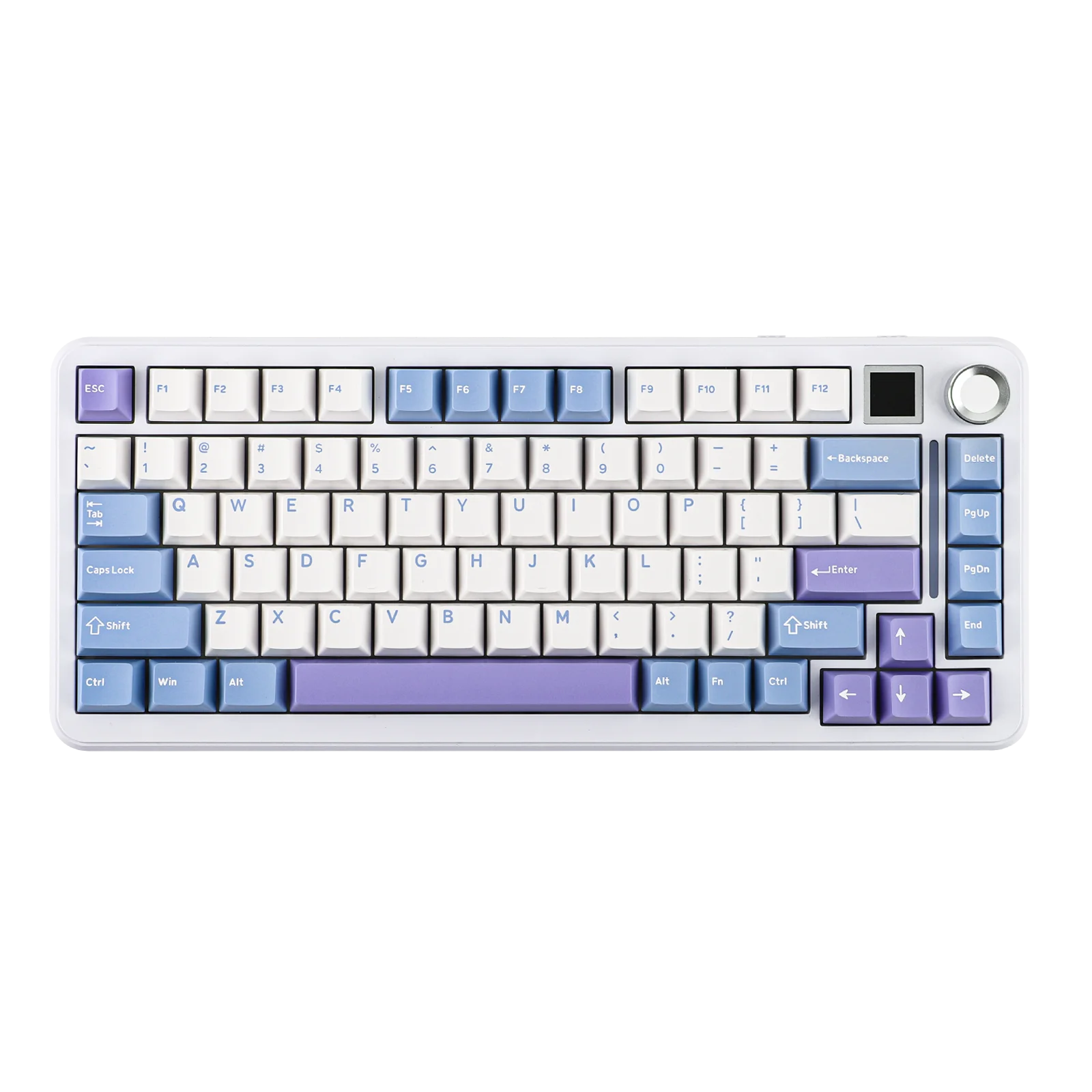 

EPOMAKER Cypher81 75% ANSI Layout Gasket-Mount Wired Type-C/BT/2.4G Wireless Mechanical Keyboard with TFT Screen RGB Backlight