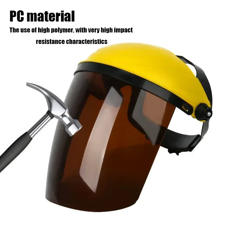 PC Portable Welding Helmet Eye Protection Transparent Protective Cover Face Mask Auto Darkening Anti Splash Safety Shield Visor