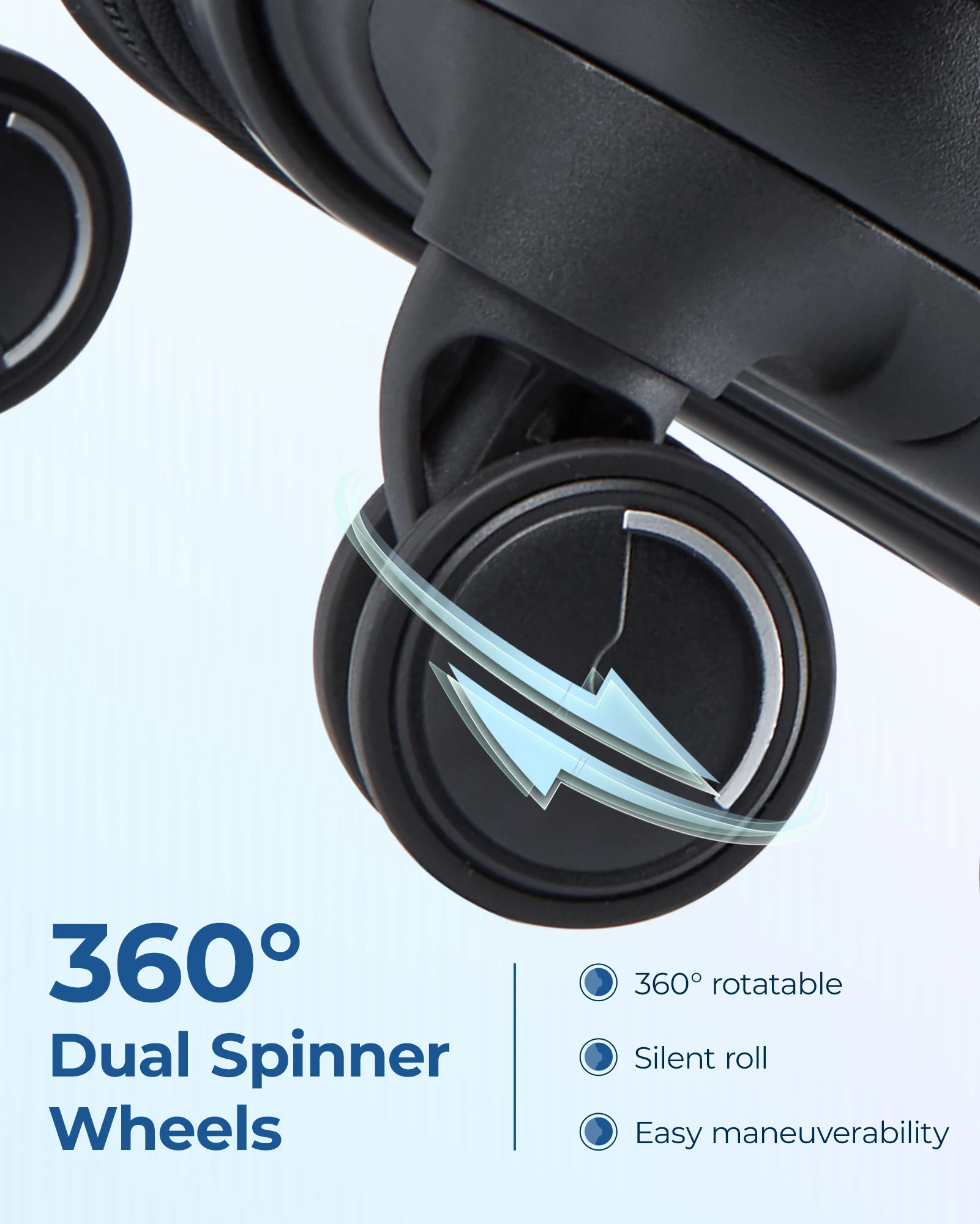 BAGSMART 20 Inch Hardside Suitcase Airline Approved Carry On Luggage With Spinner Wheels And TSA Lock Lightweight PC For Travel view 4