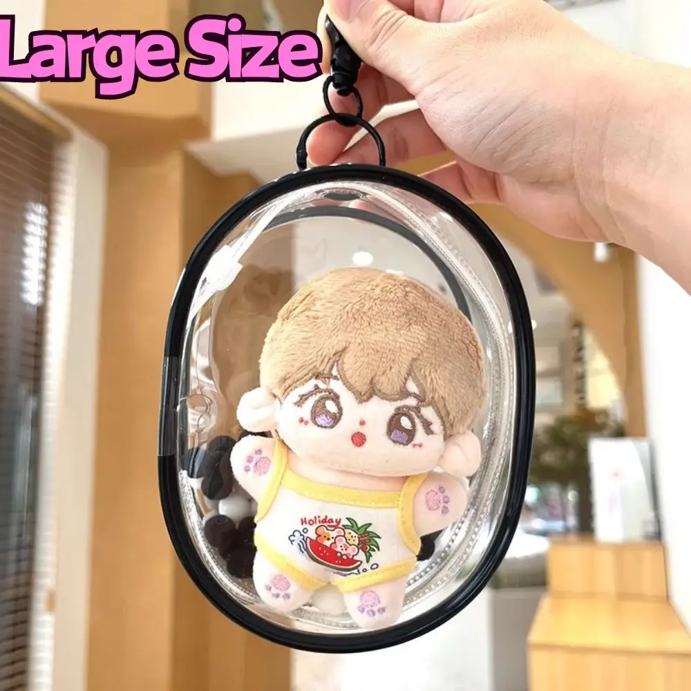 Large Size Plush Doll Out Bag PVC Transparent Cartton Toys Display Bag Transparent Thicken Doll Outing Dustproof Storage Pouch