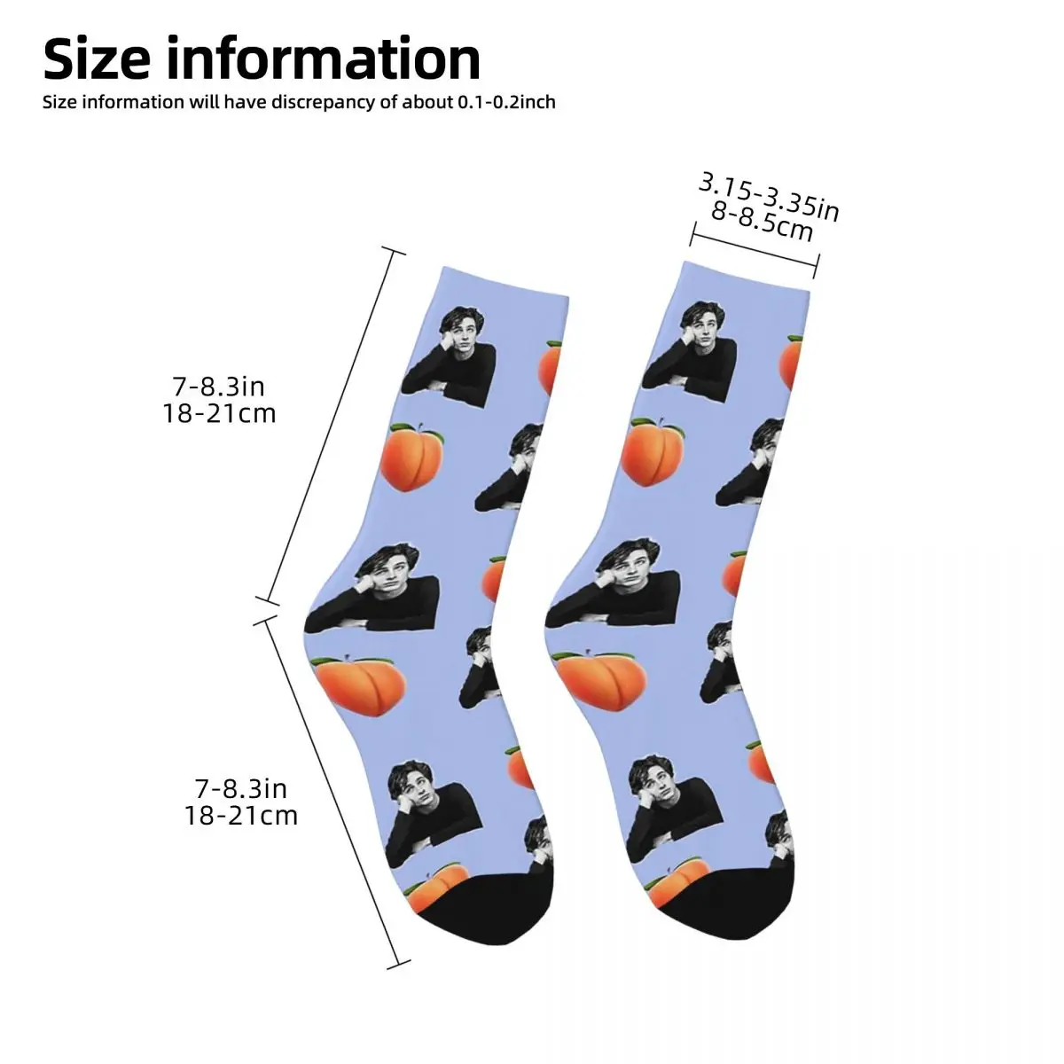 Timothee Chalamet Pattern Socks Harajuku High Quality Stockings All Season Long Socks Accessories for Man's Woman's Gifts