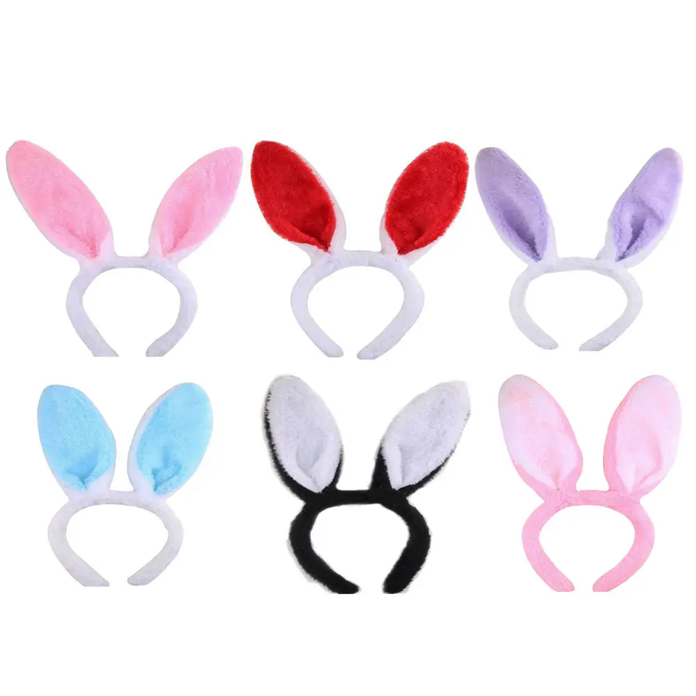 6 Diademas de Conejo de Felpa Suave para Fiesta, Pascua, Boda, Disfraz de Cosplay, Diadema para Niños Pequeños y Adolescentes, Regalos