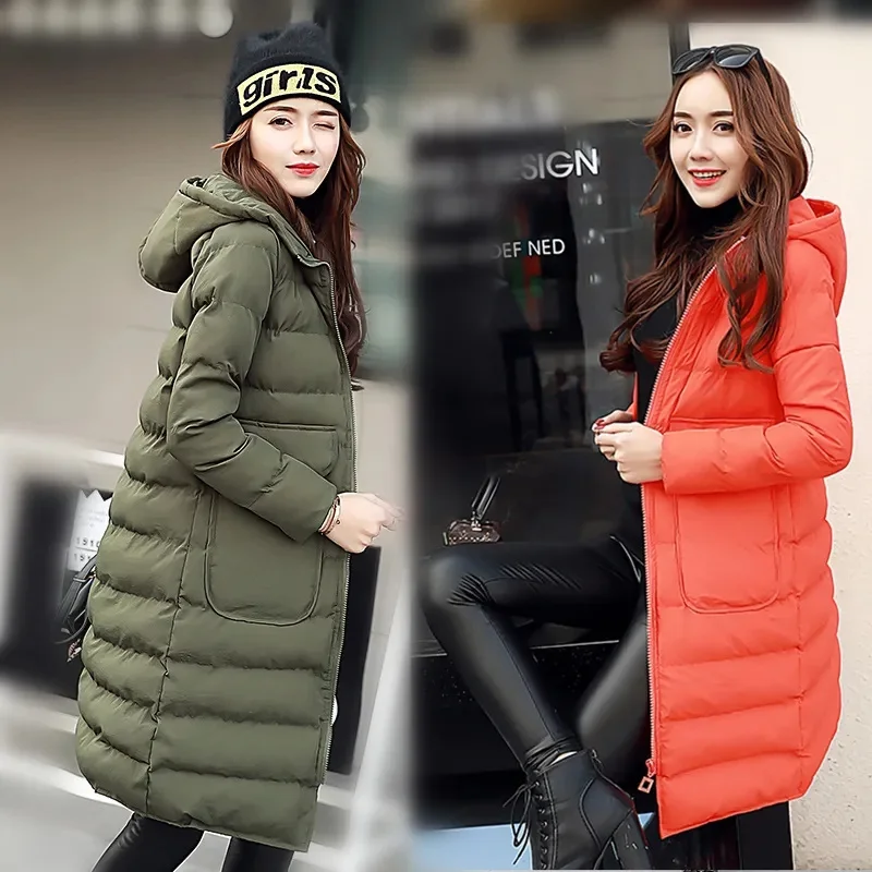 

Large Pocket Hooded Cotton Jacket Women Winter Coat Warm Down Cotton Parkas 2023 New Female Student Attire Korean Overcoat 5XL