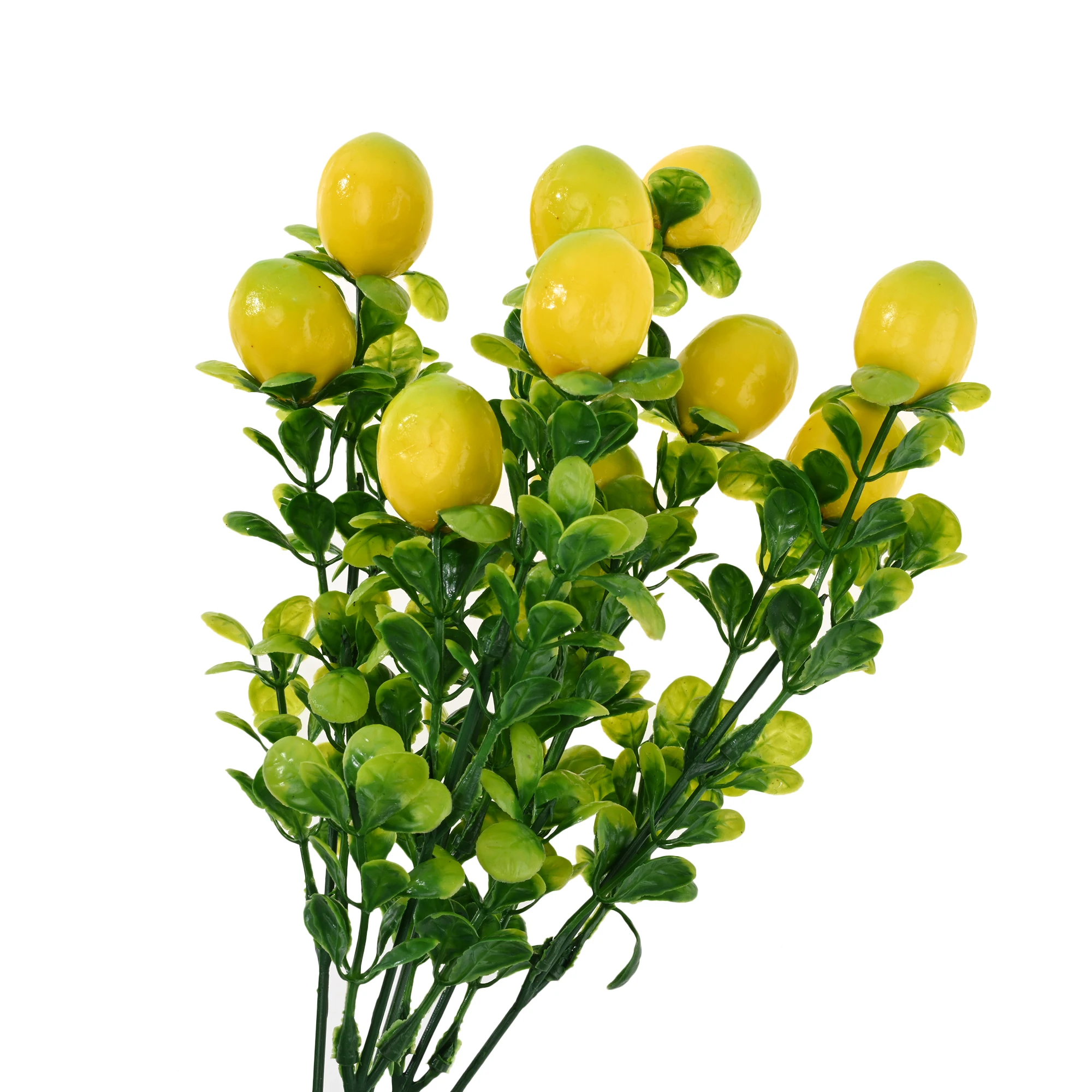 14 Inch Artificial Lemon Home Garden Fake Fruits Decoration Lifelike Plant Fake Tree Branches Table Ornament Photography Props