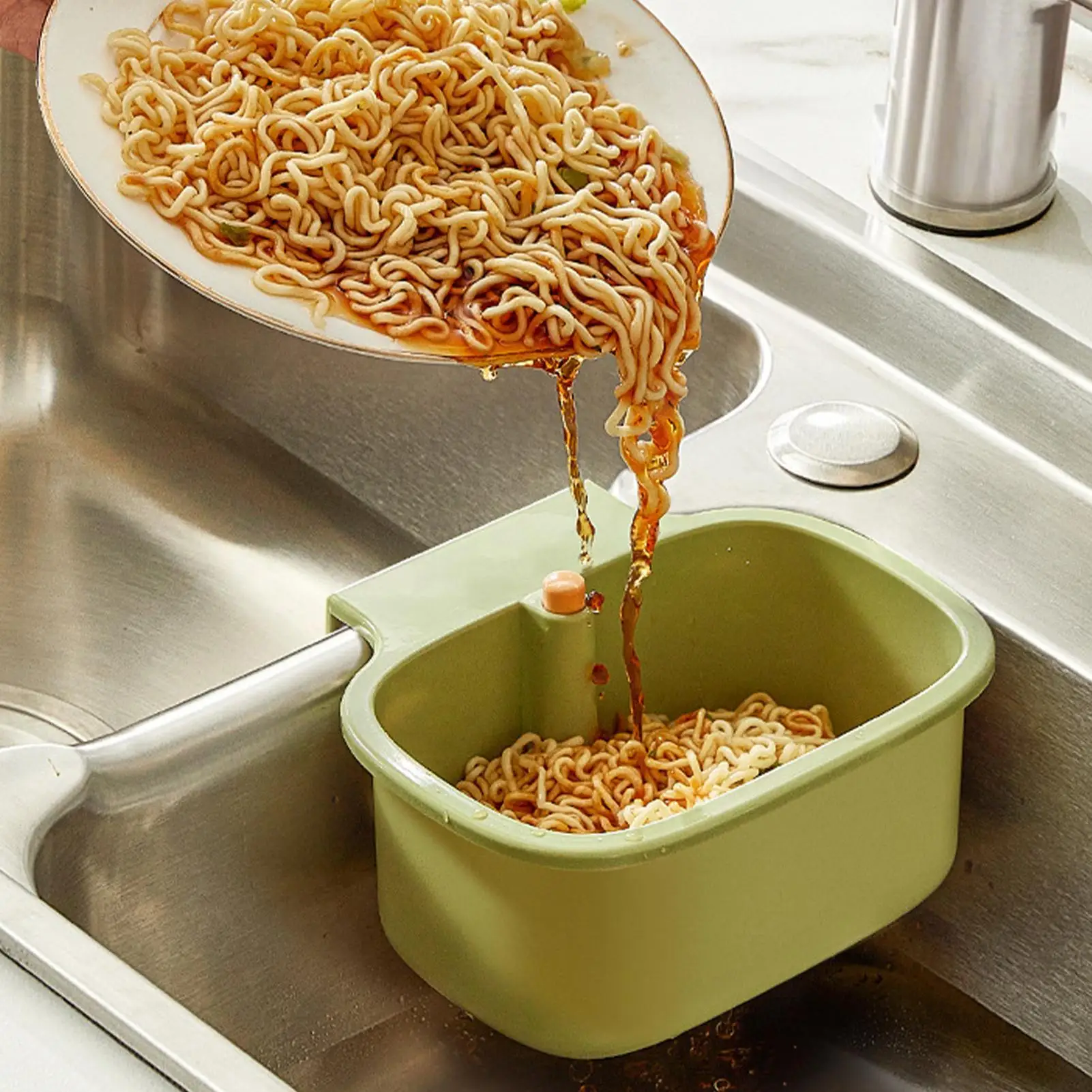 Kitchen Sink Drain Basket Retractable Sink Strainer Basket Multi-purpose Vegetable Drain Shelf Faucet Storage Holder For Daily