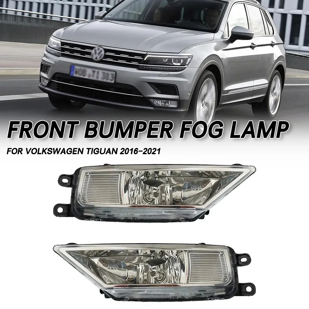 For Volkswagen VW Tiguan 2016 2017 2018 2019 2020 2021 Front Bumper Fog Lamps Foglamp DRL Daytime Running Light