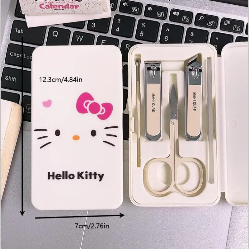 Sanrio Hello Kitty Nail Clipper Set Student Cartoon Portable Hello Kitty Nail Clipper Nail Clipper Set.