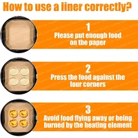 Air Fryer Square Baking Paper 20cm Air Fryer Parchment Paper Sheets for 5-8QT Basket Oven Steamer Microwave Airfryer Accessories 5