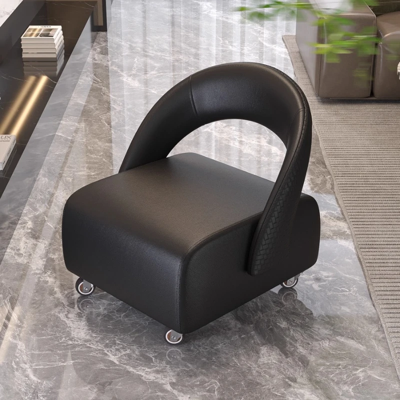 غرفة معيشة Yoyo Stool مع مسند ظهر بعجلة عالمية كرسي ترفيهي فردي كراسي غرفة المعيشة أثاث منزلي كرسي أريكة كسول