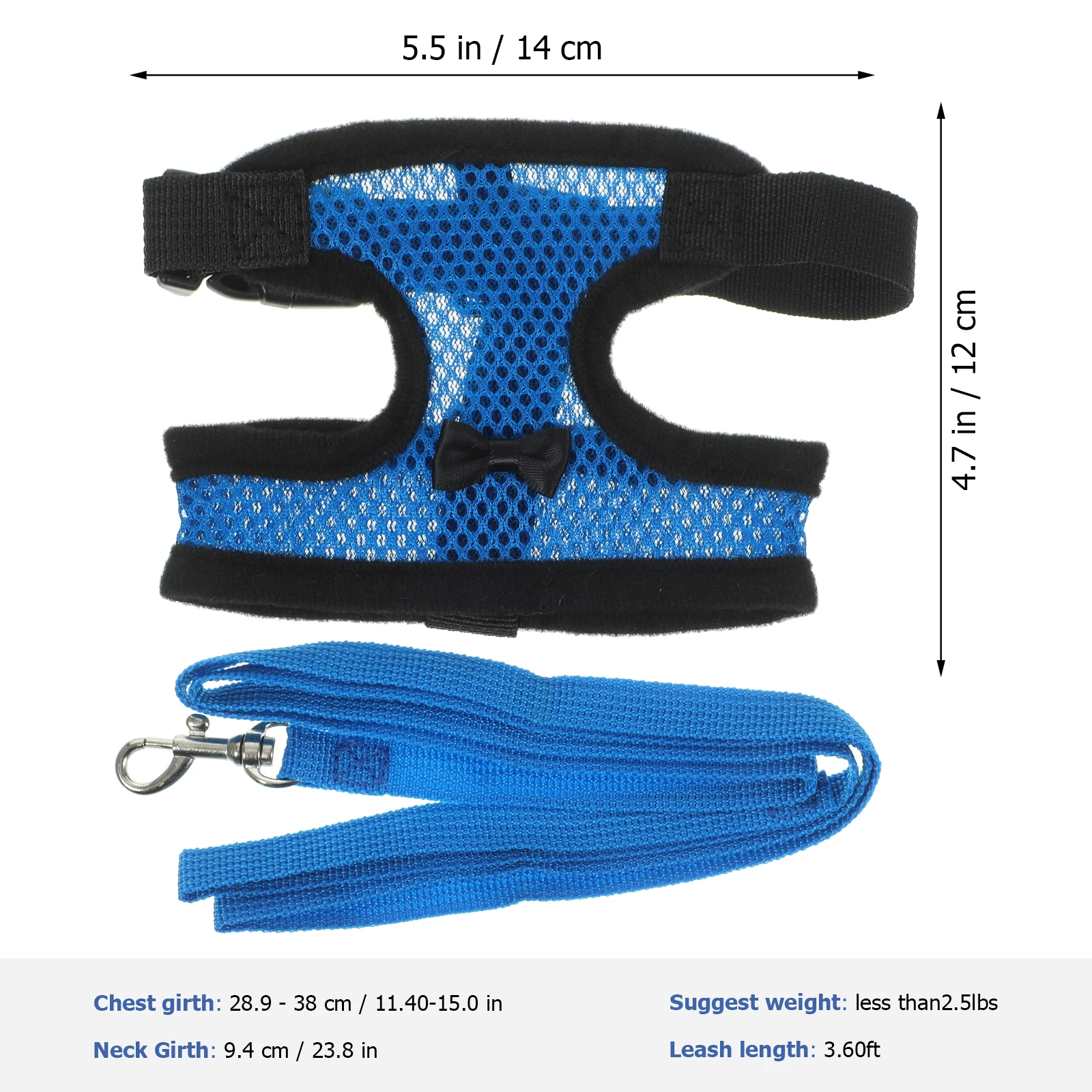 

Durable Chicken Harness Breathable Adjustable Vest with Pulling Rope Comfortable Mesh Chest Strap Leash for Outdoor Walking Pets
