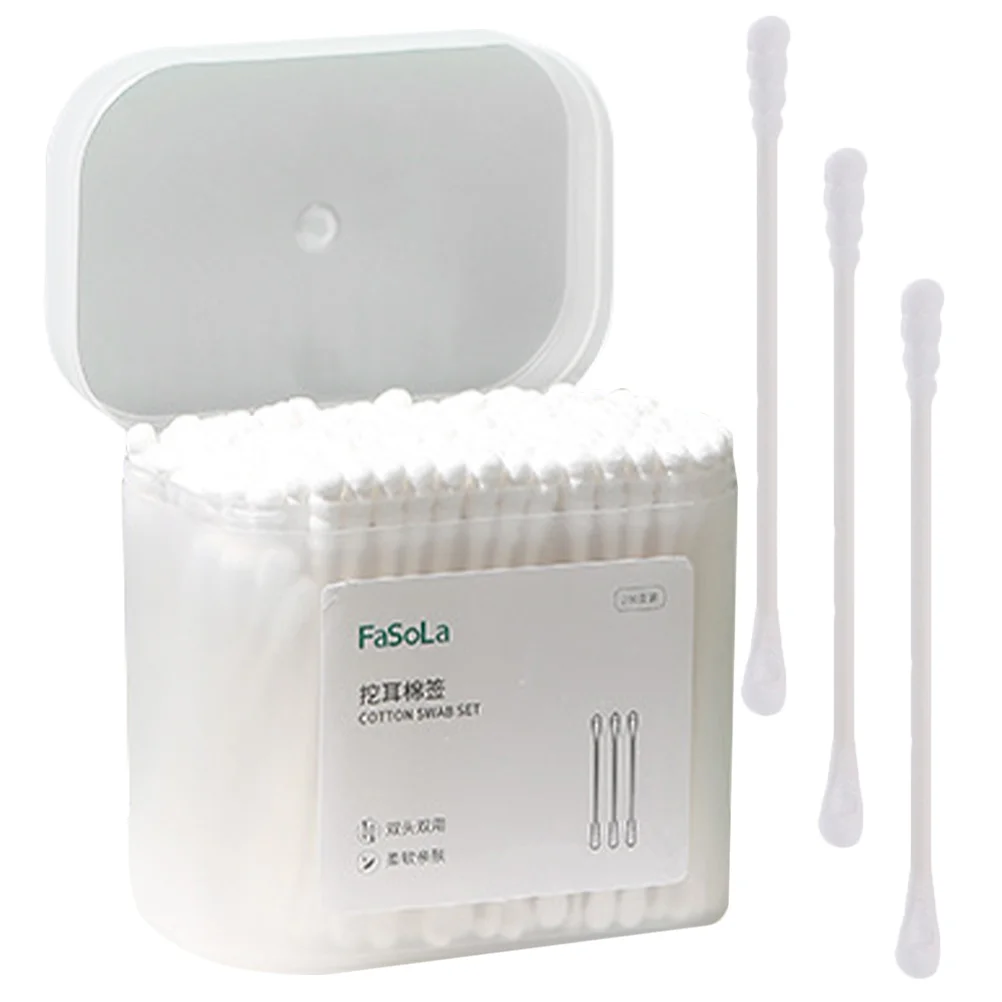 Ear Swabs Face Cleaning Cotton Tipped Applicators Double Organic Cleaner Ear-picking