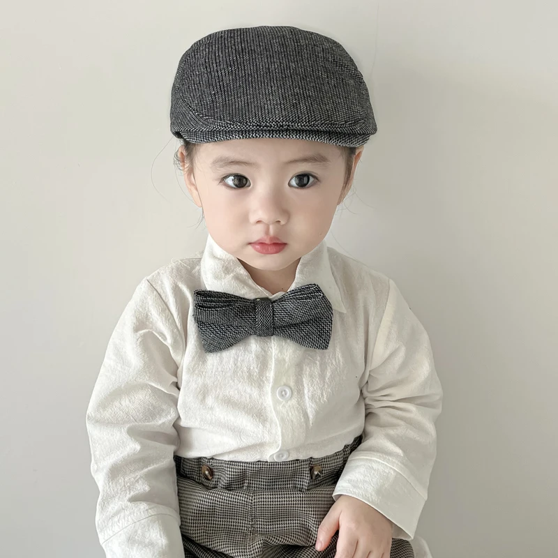 Ensemble de Chapeaux Béret pour Bébé Garçon et Fille, Bonnet à Nministériels d, Accessoires pour Enfant de 1 à 3 Ans, Nouvelle Collection Automne