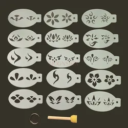 1set Eyebrow patches, seal hollow templates Hanfu makeup stage makeup face patches makeup painted forehead