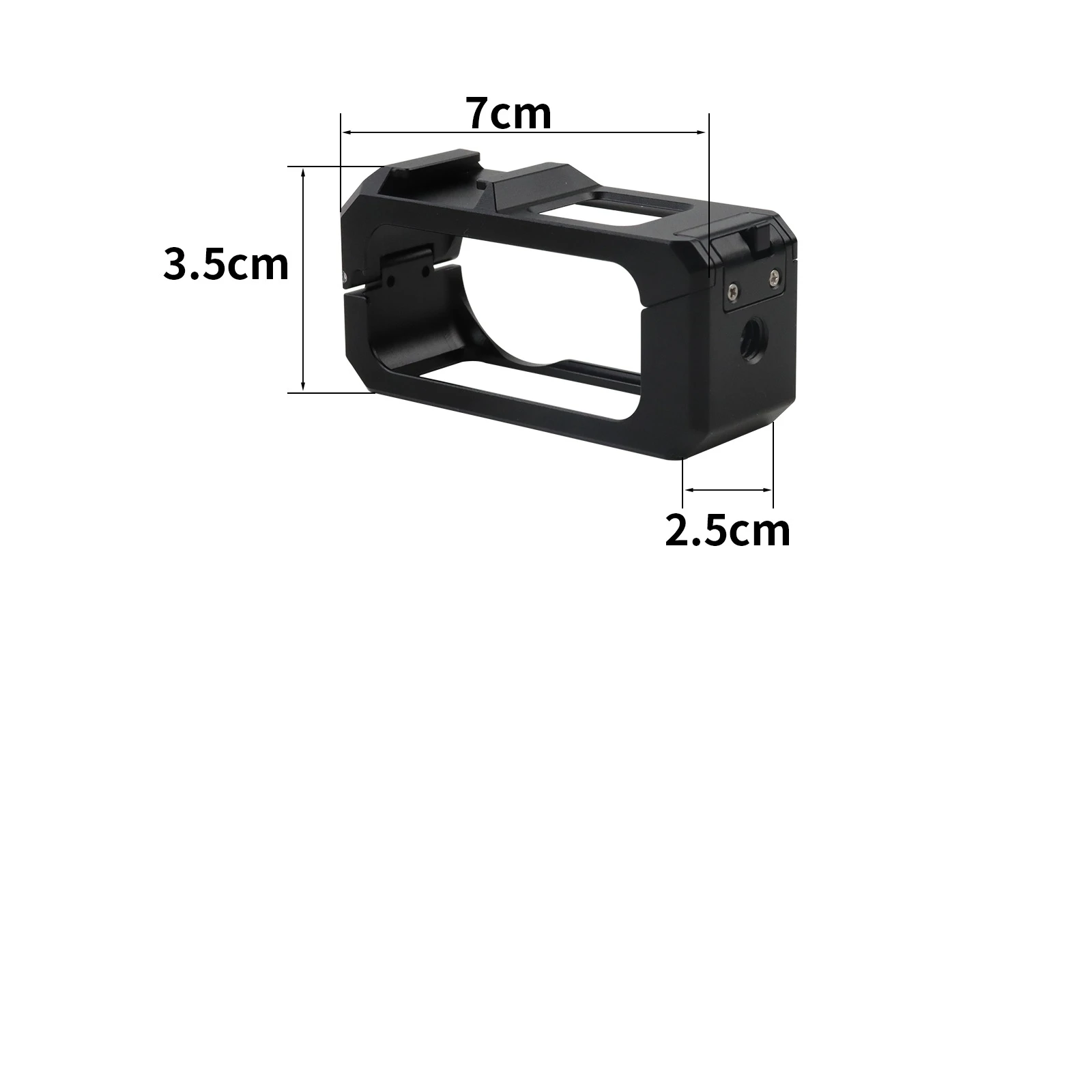 

Camera Case Cage for DJI Osmo Nano, Metal Rabbit Cage Aluminum Alloy Protective Housing Case with Cold Shoe Port &1/4 Screw Port