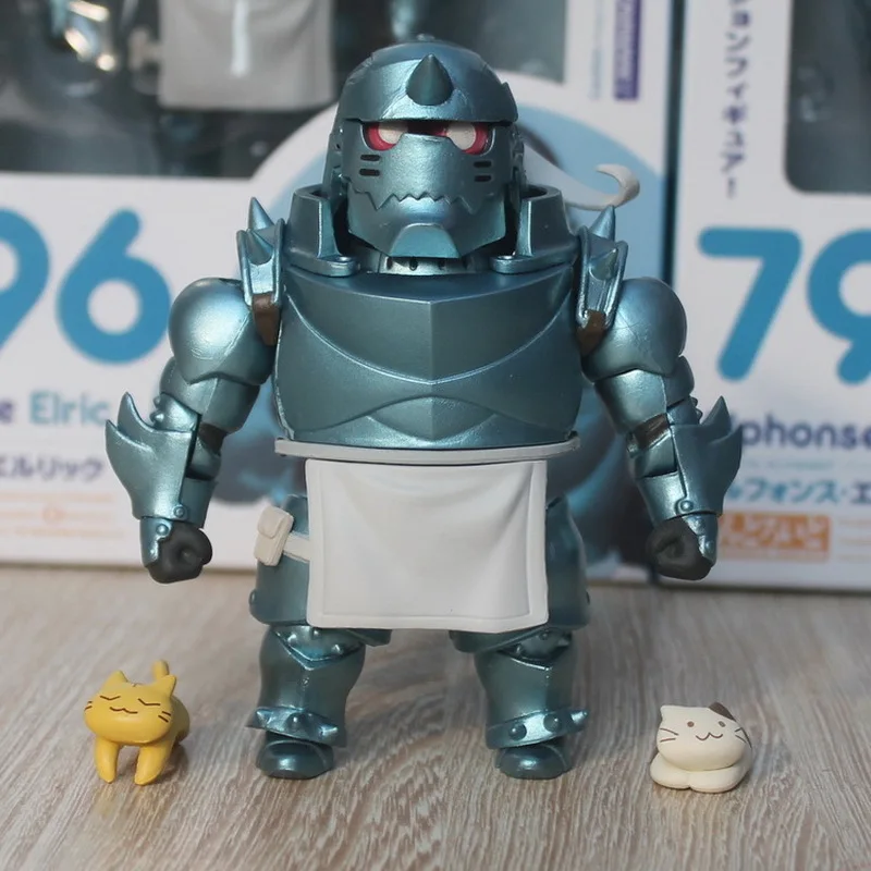 Nendoroid 796 Alphonse Elric Fullmetal Alchemist Fa Q-Version, austauschbares Gesicht, PVC-Actionfigur, Sammlerspielzeug, Geschenke