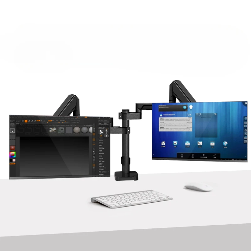 Upper and lower screen display brackets with air pressure, no punching, and free hovering arm 27/32 inches, suitable for LG AOC