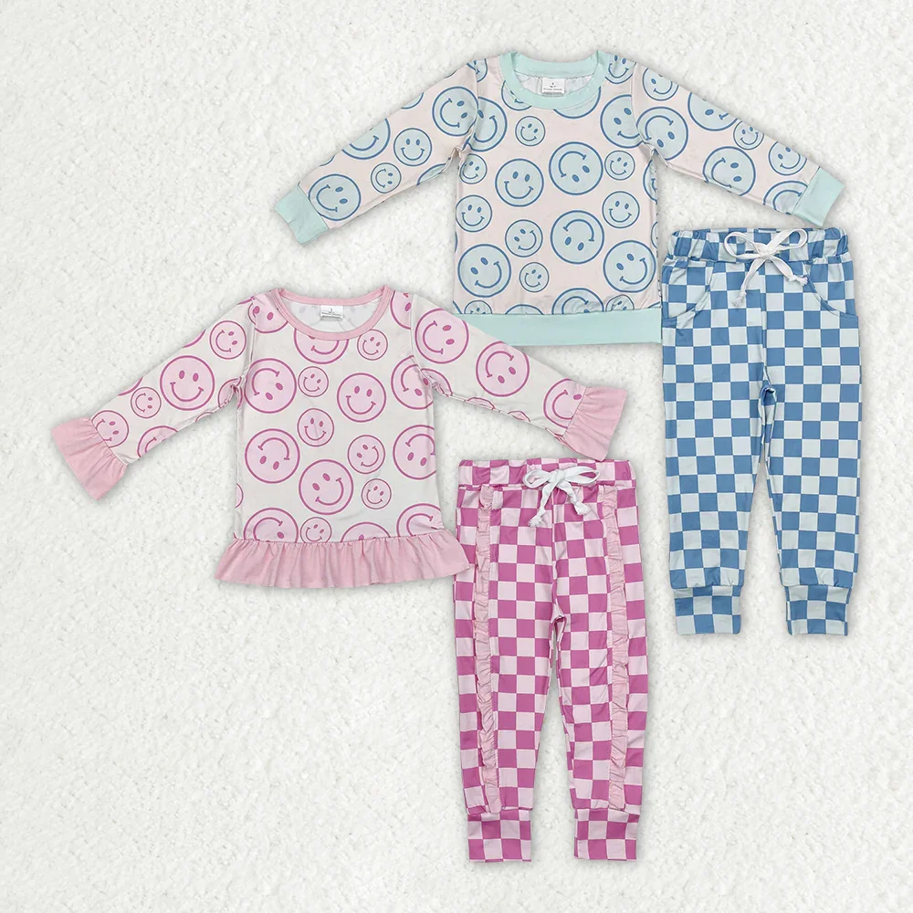 

Sibling Baby Girls Boys Smile Top Pants Outfits Sets
