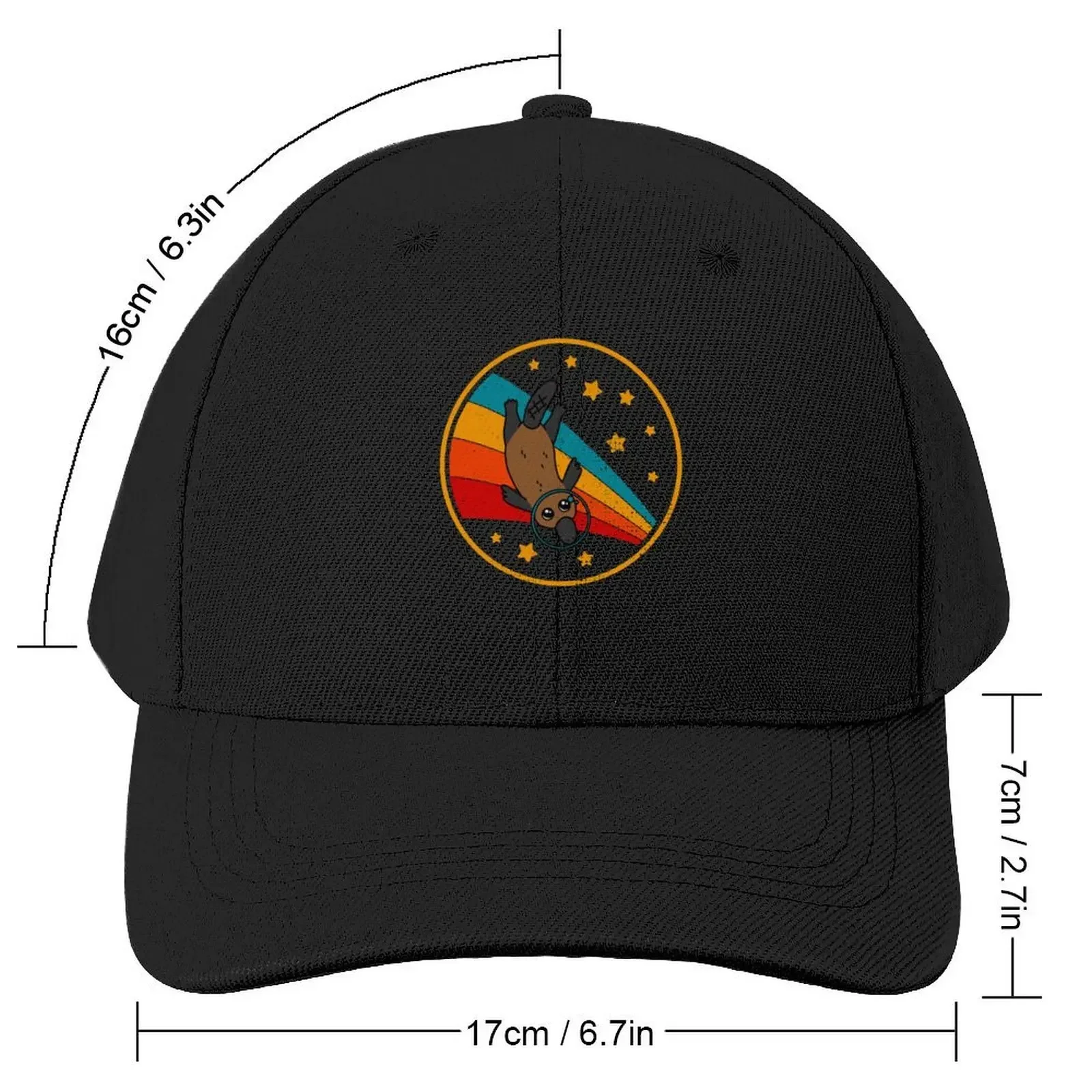 Cute Vintage Platypus Owner Retro Platypus In Space Baseball Cap Hood Custom Cap Golf Wear Men Women's