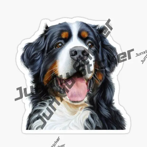 Happy Bernese Mountain Dog Sticker UV Protected Waterproof Decal for Car Bike Bumper Laptop Camper Sticker Accessories