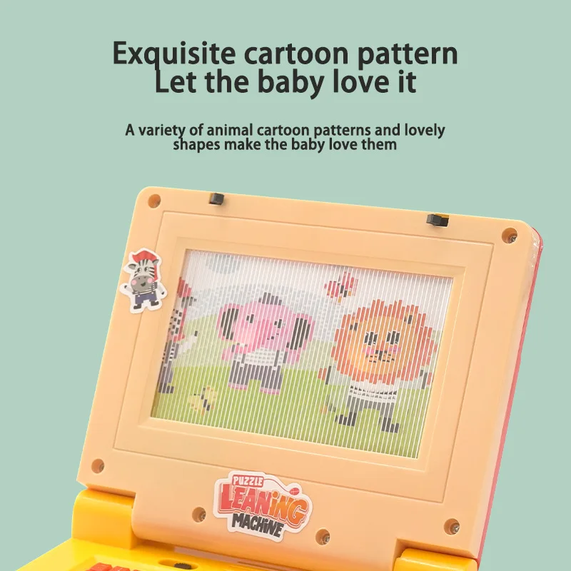

Cartoon Simulation Laptop Model Toys With Music Retractable Mouse Typing Keyboard Notebook Children Infant Early Education Toys