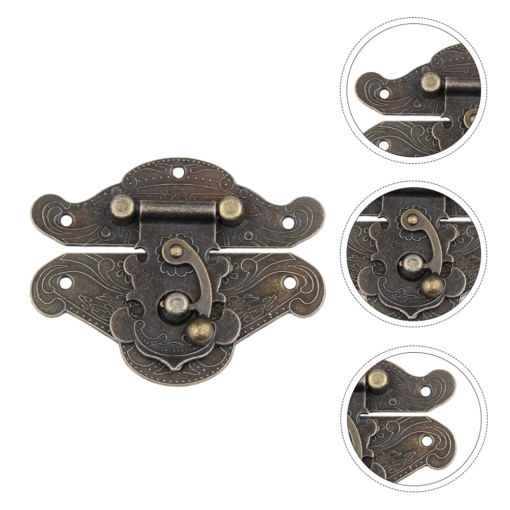 

10 Sets Bag Ingot Hook Buckle Jewelry Clasp Latches Wood Boxes Chest Hardware Vintage Zinc Alloy Cabinet