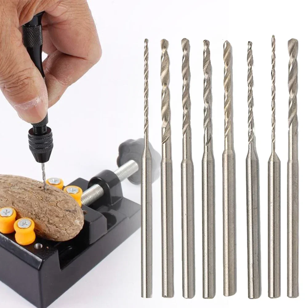 1Pc 2.35mm Shank Straight Handle Drill Bit Woodworking Hss Drill Bit 0.8-2.0mm Mini Twist Drill Bit For Drilling Wood Jin Gang